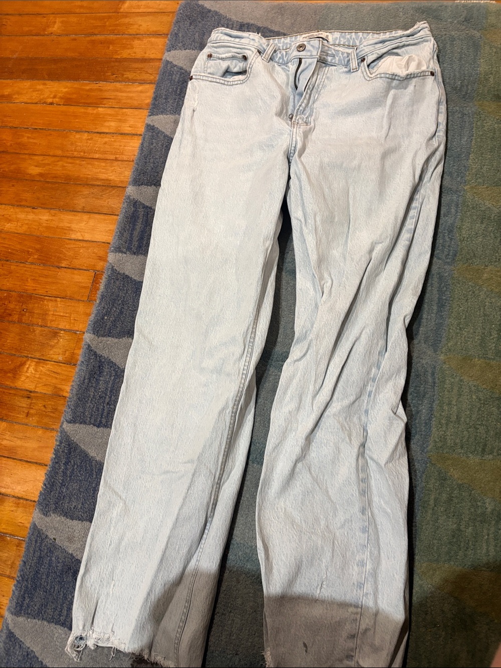 Abercrombie Curve Love Wash Women's Straight Leg Jeans